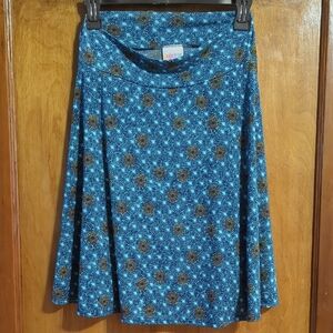 Blue Floral Skirt